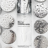 Agua micelar BIOEFFECT sin aceites sobre fondo blanco