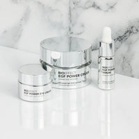 Power Contorno de Oios EGF BIOEFFECT
junto al power sérum egf y power crema egf BIOEFFECT