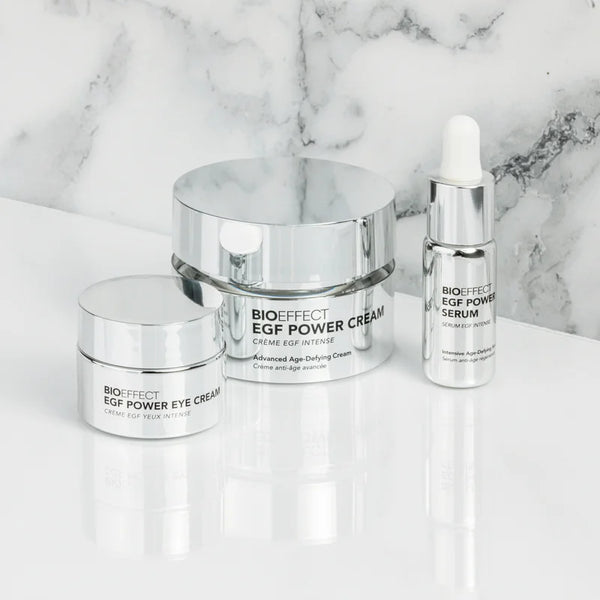 Power Contorno de Oios EGF BIOEFFECT
junto al power sérum egf y power crema egf BIOEFFECT