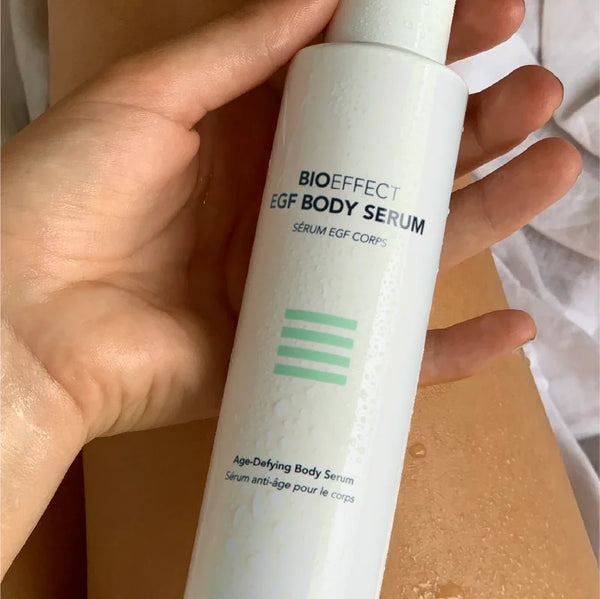 Sérum Corporal EGE BIOEFFECT aplicado en la pierna